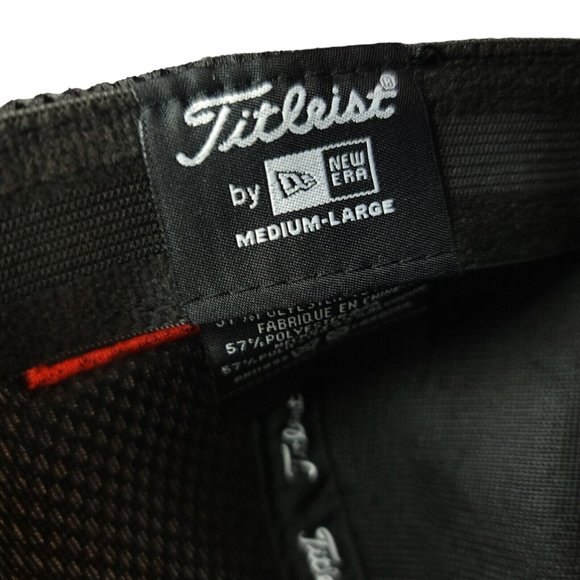 Titleist‎ FJ Pro V1 Logo Golf Baseball Cap Hat Black White Logo Medium-Large - Picture 5 of 6